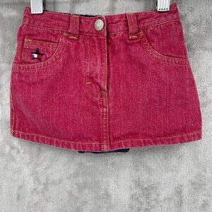 Tommy Hilfiger Tommy Jeans Vintage 90s Red Denim Skort Skirt